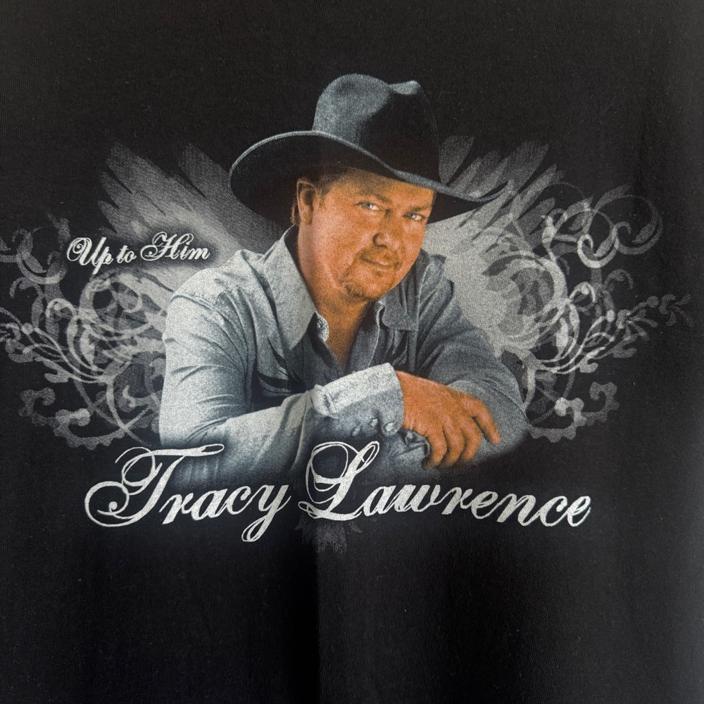 Vintage 90s Tracy Lawrence Country Concert T Shirt Tultex Size Small Festival - Picture 2 of 4